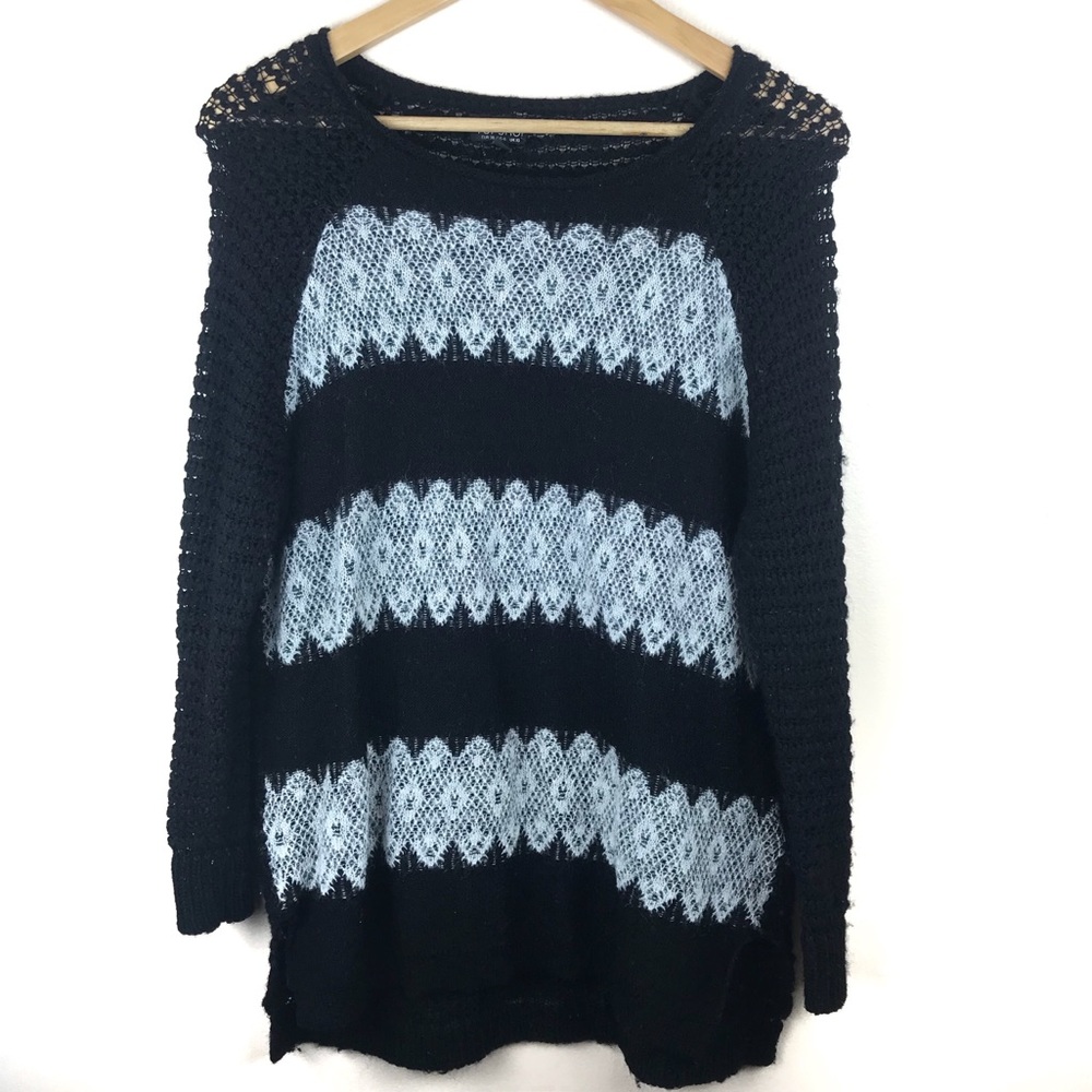 Topshop | Long Fuzzy Wool High-Low Sweater